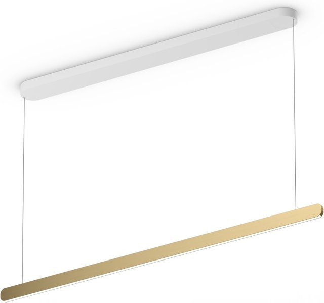 Occhio Mito linear volo 140 up LED-Pendelleuchte in Weiß matt mit Bronze-Kopf, dimmbar mit Occhio air Modul und x-tra warm LED (2200K - 3500K) - Bild 1