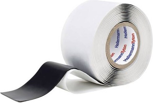 HellermannTyton HTAPE-POWER 670-VM-PVC/IIR-BK Klebeband in Schwarz, Länge: 3 m, Breite: 10 cm - Bild 1