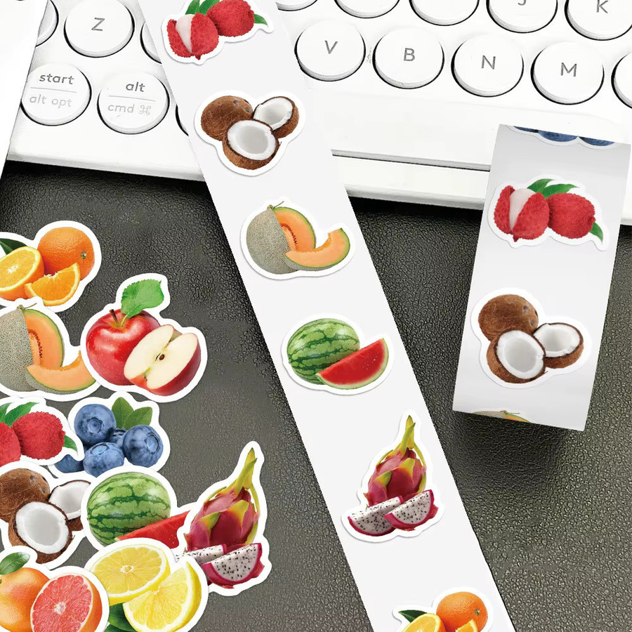 500 Stück Obst-Thema Aufkleber Multicolor aus Papier für Laptop, Tagebuch und Skateboard von RecordingYourLife Store - Bild 2