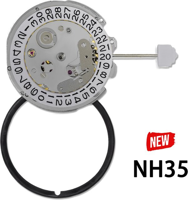 OAKCHARM Automatisches mechanisches Uhrwerk NH35A, Weiß - Bild 1