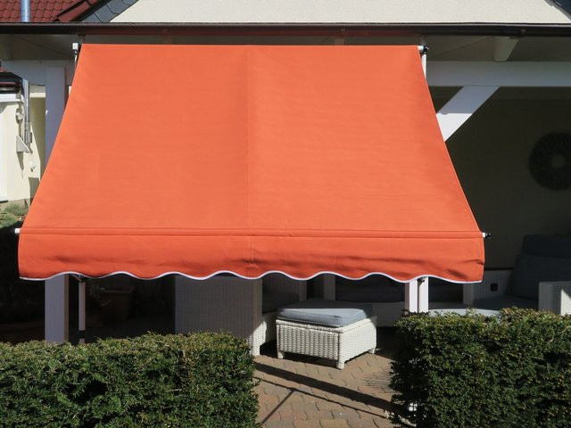 GRASEKAMP Klemmmarkise in Orange, B: 250 cm, H: 130 cm - Bild 1