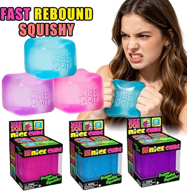 Schylling Need-oh Nice Cube, Sensorische Spielzeuge, Silikon, ab 3 Jahre - Bild 1