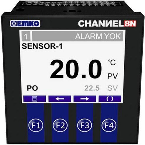 Emko CHANNEL8-N 2-Punkt-Temperaturregler Pt100 Schwarz -50 bis +400°C Relais 5A - Bild 1