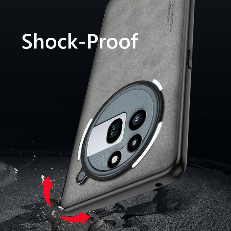 Stoßfeste Silikon-Schutzhülle im Retro-Leder-Look für Nothing Phone 3A Pro in Schwarz, Blau, Grau und Braun - Bild 3