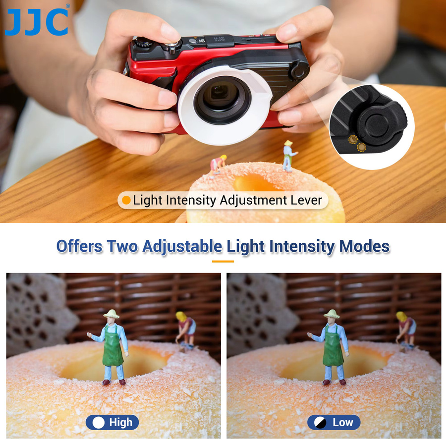 JJC FD-1 Blitzdiffusor in Weiß für Olympus Tough TG-Serie zur Makrofotografie - Bild 3