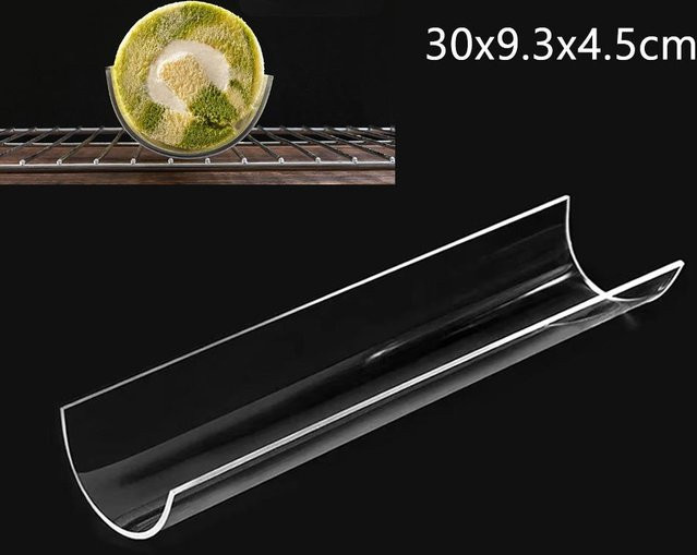 Yuaniaotong Acryl-Kuchenform Halbkreis Backwerkzeug in Transparent, B/T/H: 30 x 9,3 x 4,5 cm - Bild 1