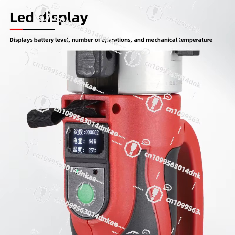 Elektrische Edelstahl Rohr Crimpen Zange CL-15-50 in Rot mit tragbarer Patrone und Ringdruck - Bild 4