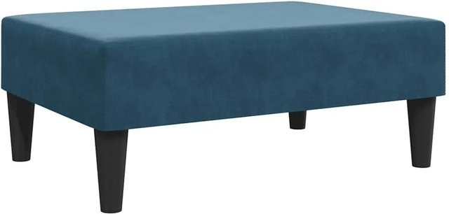 vidaXL Fußhocker Blau Samt B/T/H: 77 x 55 x 31 cm - Bild 1