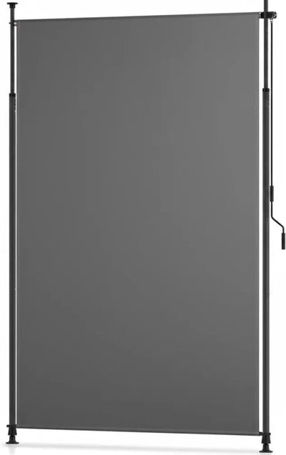 Sol Royal Klemmmarkise Senkrechtmarkise KM5 mit Kurbelmechanik, Farbe: Anthrazit, B: 200 cm, H: 310 cm - Bild 1