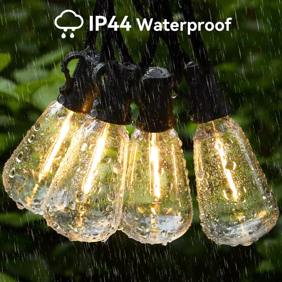 Arbrac ST38 LED-Außenlichterkette wasserdicht und bruchsicher, 2200K Warmweiß, 18m oder 30m Länge - Bild 4