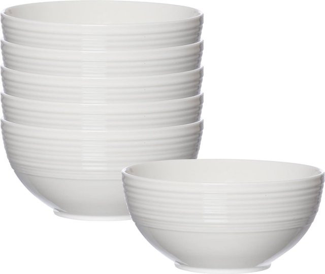 Ritzenhoff & Breker Müslischalen Levi aus Keramik, Weiß, 6er Set, Durchmesser: 15 cm - Bild 1