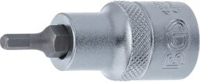 BGS Bit-Einsatz 4250 Schraubendreher-Bit in Silber mit 12,5 mm (1/2") Innenvierkant und 4 mm Innensechskant - Bild 1