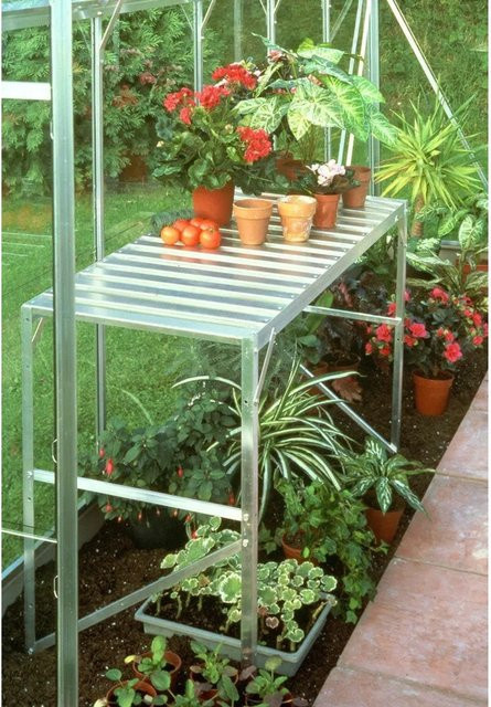 Vitavia Alutisch mit einer Ablagefläche in Alu Blank Silver, B/T: 121 x 54 cm - Bild 1