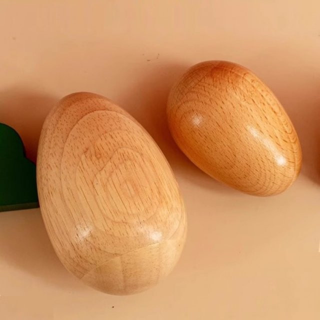 Moge Eierstreuer aus Holz, Maracas, Orff-Musik-Schlaginstrumente-Set - Bild 1