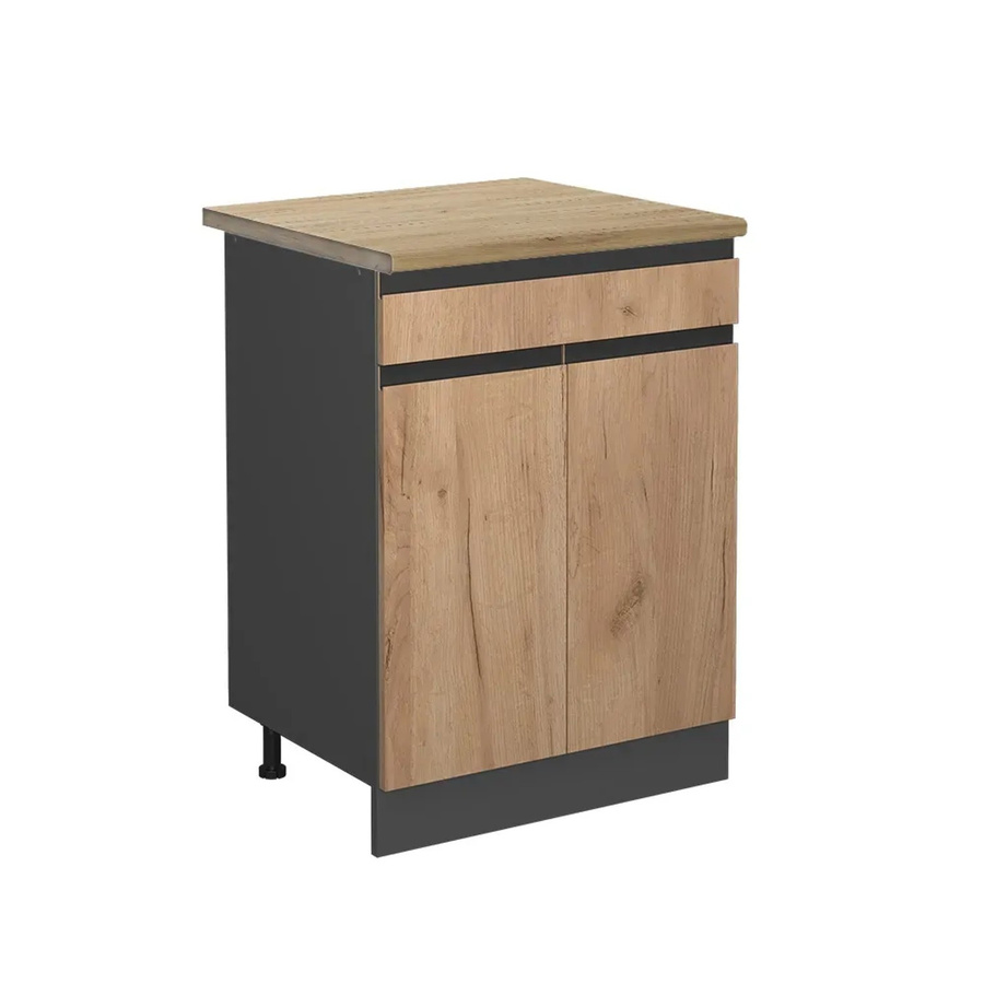Vicco Küchenunterschrank R-Line Goldkraft Eiche und Anthrazit B: 80 cm - Bild 2