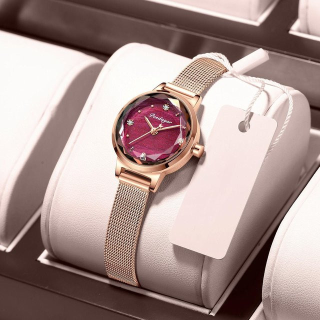 POEDAGAR Armbanduhr Quarz, grau, Damen - Bild 1