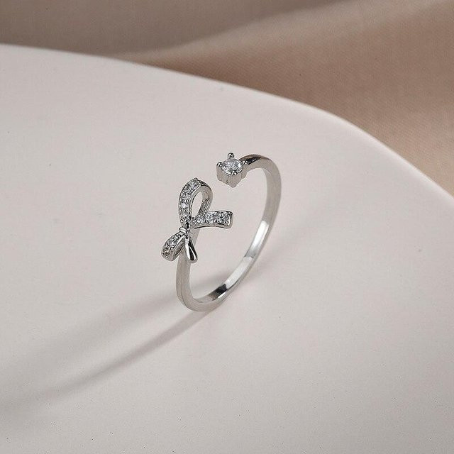 Ring 925 Silber, Schmetterling, Zirkonia, Damen - Bild 1
