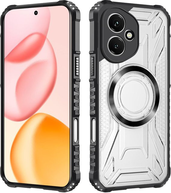 Stoßfeste Magnet-Schutzhülle für Huawei Honor 400 Lite in Grau mit Militärstandard-Rüstung - Bild 1