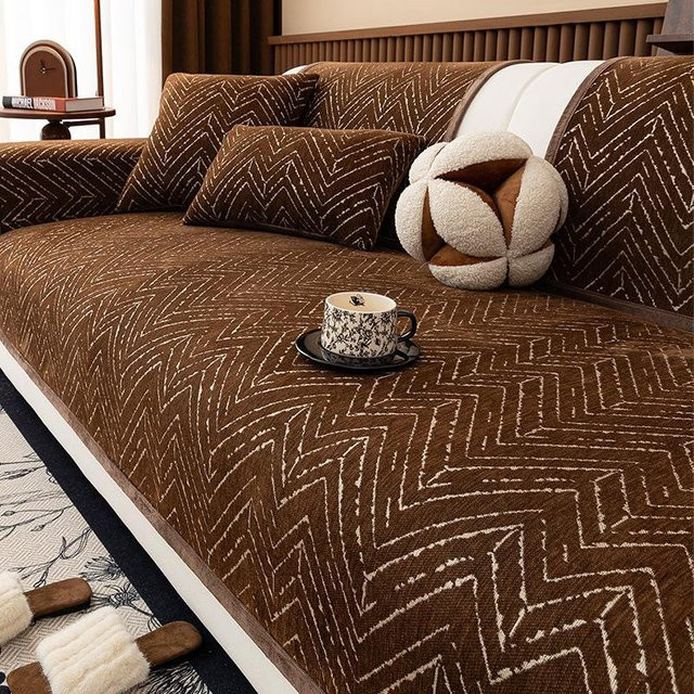 BC-Warm Home Retro Sofabezug aus Chenille in verschiedenen Farben, Breite: 160 cm, Tiefe: 110 cm - Bild 1