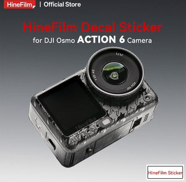 Hinefilm Skin Schutzfolie in Gold für DJI Osmo Action 6 Kamera Aufkleber und Cover - Bild 1