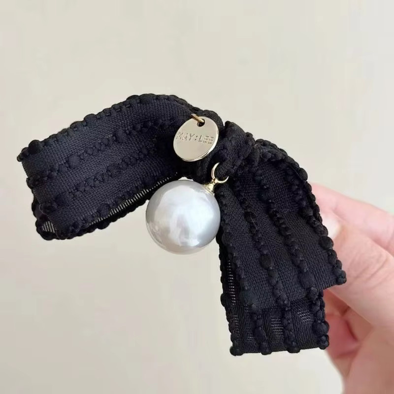 Velishy Haarclip mit Perlen und Schleife - Bild 1