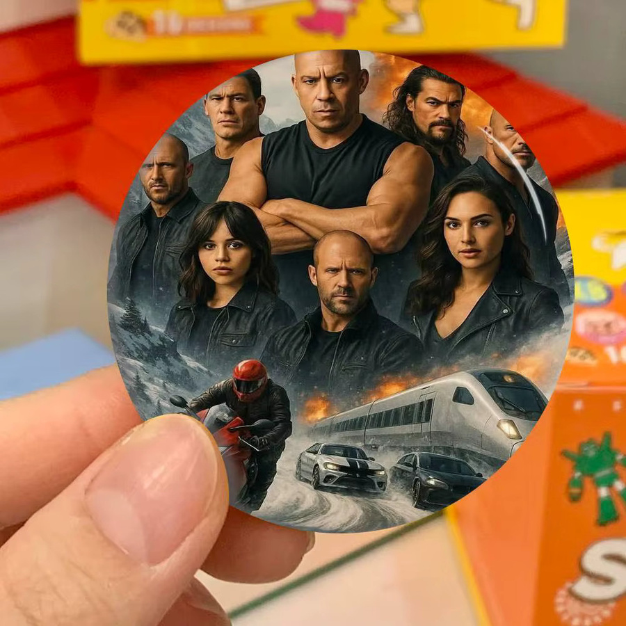 Anstecknadel Fast & Furious, Metall, Rund - Bild 3