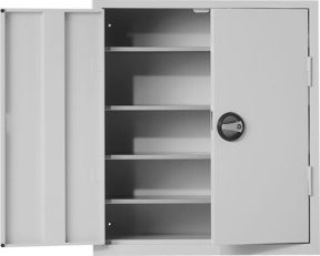 Kappes Ordnungsschrank Mod. 11 mit Türen in Grau, Stahlblech, B/H/T: 78,0 x 69,0 x 28,5 cm - Bild 1
