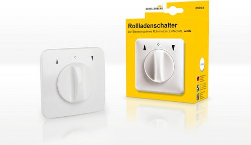 Schellenberg Rollladenschalter Unterputz Weiß B/H/T: 8 x 8 x 5 cm - Bild 1