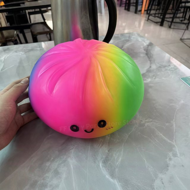 Regenbogen-Dumpling Squishy, 15/25cm, Stressabbau Sensorisches Squeeze-Spielzeug - Bild 1