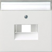 Gira Zentralplatte Universal-Anschlussdose UAE/IAE/ISDN mit Beschriftungsfeld in Weiß - Bild 1