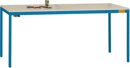 Manuflex UNIDESK ESD-Arbeitstisch LD1916.5007 mit Kunststoffplatte, Farbe Brillantblau RAL 5007, B/T/H: 160 x 80 x 70 cm - Bild 1