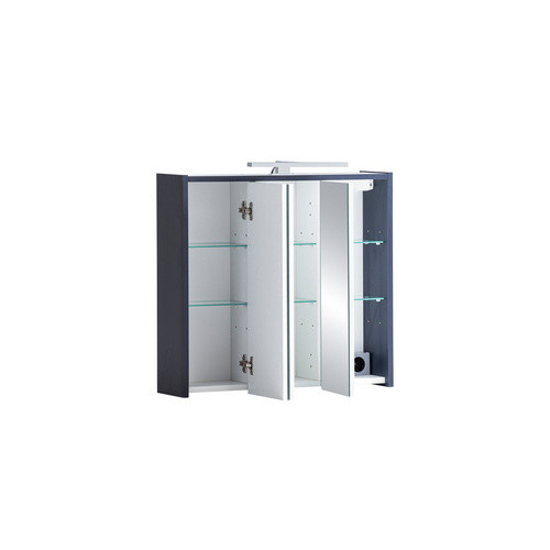 Schildmeyer LED-Spiegelschrank Lovis Kent in Nachtblau mit Glasfront, B: 65 cm, H: 62,7 cm - Bild 2