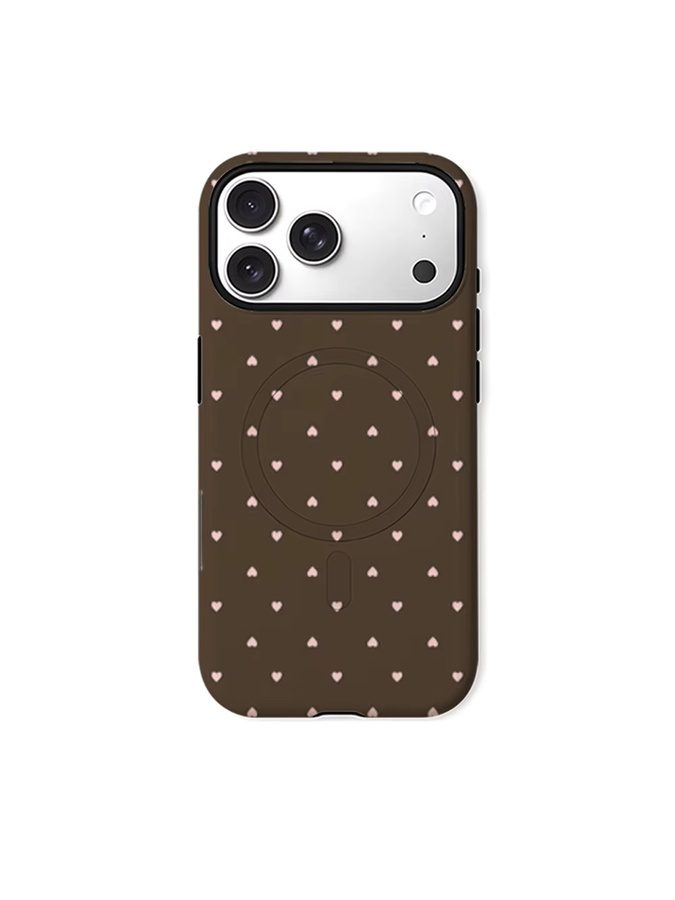 CaseLumi Matte Bumper MagSafe Hülle für iPhone 17 16 15 14 13 Pro Max mit Herz-Motiv in Hellrosa - Bild 2