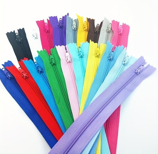 10 Stück Nylonreißverschlüsse in Blau, 16 Zoll, langlebige Kunststoffreißverschlüsse für Schneiderei und DIY-Handwerk - Bild 1