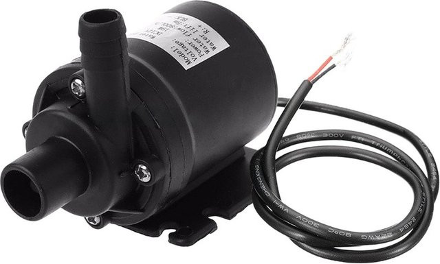 LEENKEA Bürstlose 12V DC Tauchpumpe 20W in Schwarz mit 800L/H Durchfluss und 5m Förderhöhe für Aquarium, Brunnen, Hydroponik und Wasserkühlungssysteme - Bild 1