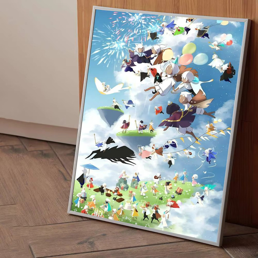 Selbstklebender Anime Poster Druck Sky Children Of The Light aus Papier, Mehrfarbig - Bild 5