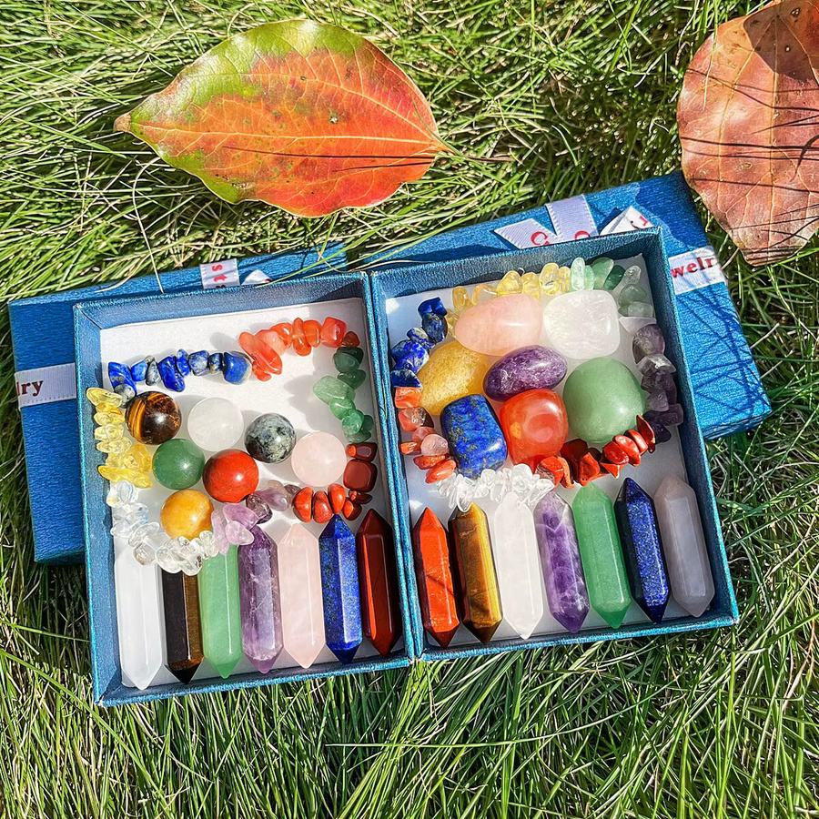 Naturstein-Heilkristall-Schmuck-DIY-Geschenkbox-Set, Unisex - Bild 2