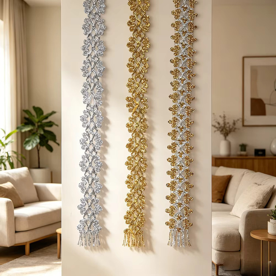 Goldene Spitzenborte zum Nähen und Basteln für Kleider und Accessoires, 5 m pro Packung - Bild 2