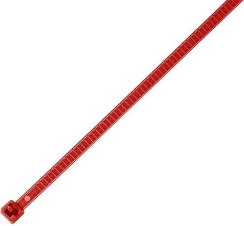 HellermannTyton Kabelbinder LR55R-PA66-RD-Q1 Rot, lösbar und hitzestabilisiert, 25 Stück, Länge: 196 mm, Breite: 4,80 mm - Bild 1