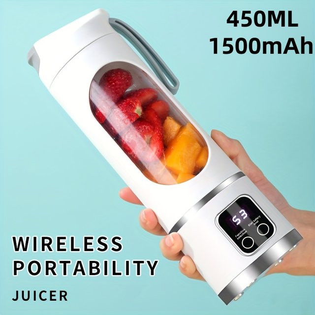 Elektrischer Crushed Ice Entsafter XIAOWEI mit Digital Display und 450 ml Kapazität in Weiß - Bild 1