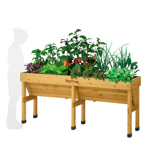 VegTrug Hochbeet Wallhugger aus Zeder in Natur, B/T/H: 183 x 46 x 80 cm - Bild 4