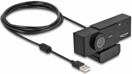 DeLOCK 96400 Full HD 4K UHD Webcam mit Klemm-Halterung in Schwarz - Bild 2