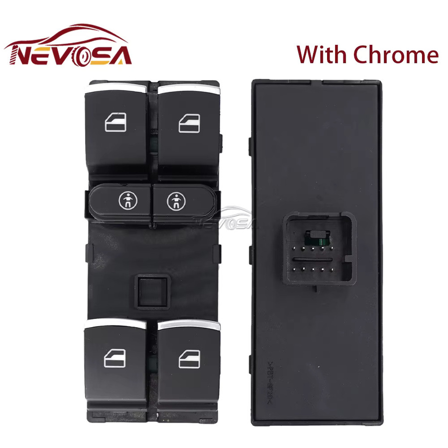 NEVOSA Elektrischer Fensterheber-Steuerschalter in Schwarz für VW Touran, Sharan, Touareg und Seat Alhambra 2011-2016 - Bild 3