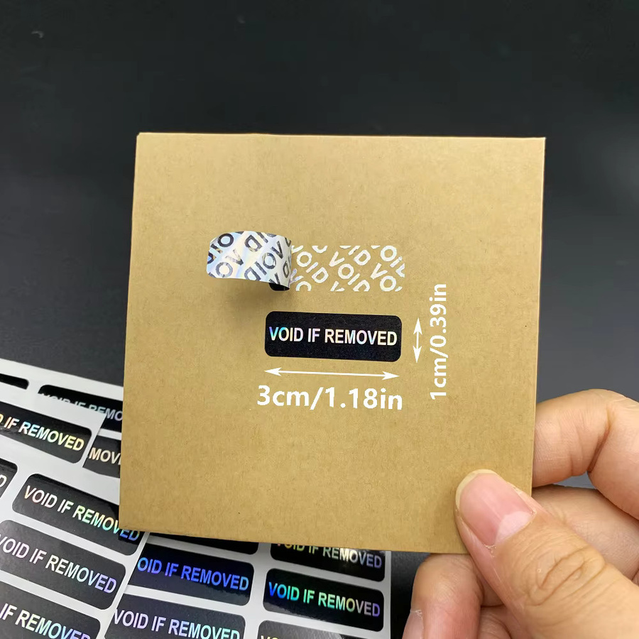 Manipulationssichere Regenbogen-Laser-Etiketten als Einweg-Siegel und selbstklebende Aufkleber für Geschenkpakete, Mehrfarbig - Bild 3