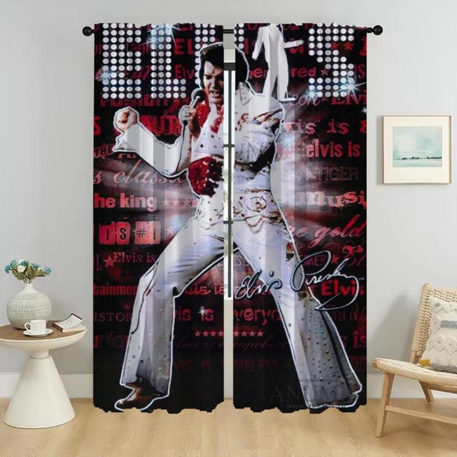 Elvies Küchenvorhänge Set aus 2 Paneelen, Grau, B: 50 cm, H: 70 cm - Bild 1