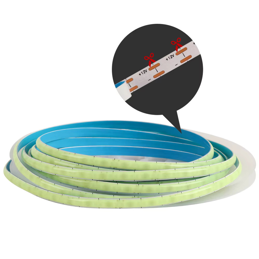 Flexibler COB-LED-Streifen für Heimdekoration, 12 V, 400 LEDs/m, 5 mm dünn, in Rot, Blau oder Gelb, einzeln schneidbar - Bild 3