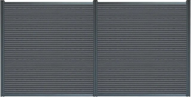 Home Deluxe WPC-Sichtschutzzaun Callado Premium 2 Elemente Anthrazit Höhe: 185 cm, Breite: 253 cm - Bild 1