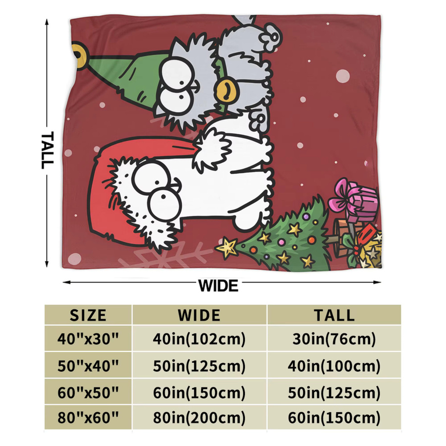 Potdemiel Flanell Decke mit Cartoon Simons Katze Design, weiche Kuscheldecke aus Polyester für Couch und Bett - Bild 6