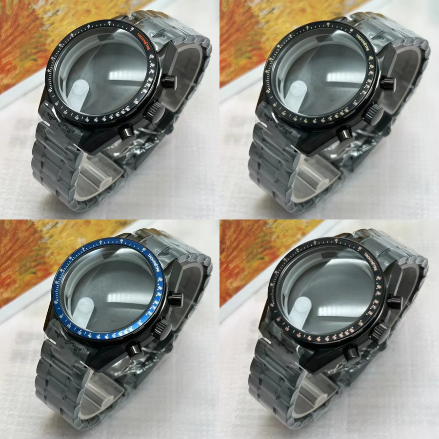 LIYAN Uhrengehäuse Edelstahl, 39,7 mm, Schwarz - Bild 1