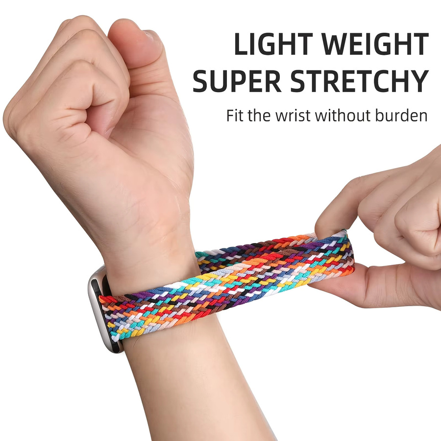 Geflochtenes Armband für Apple Watch, Textil/NATO, Bunt, Unisex - Bild 5